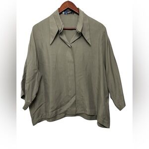 Vintage Claude Montana 100% Silk Blouse Made In Italy